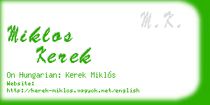 miklos kerek business card
